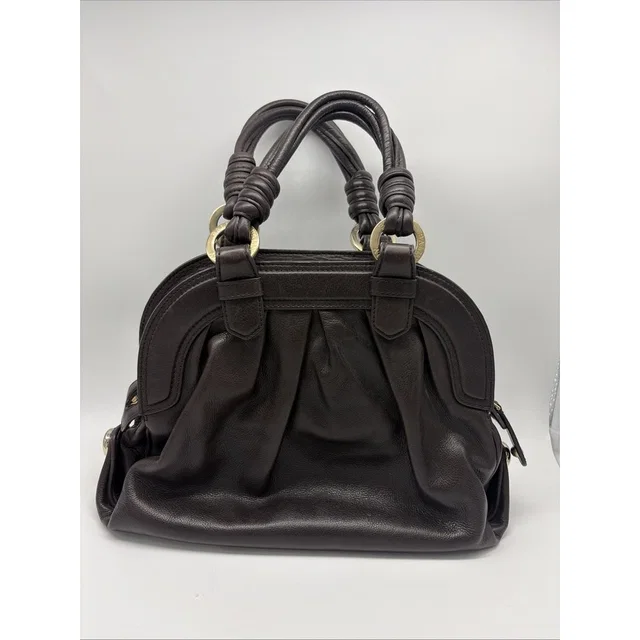 Bally Lailan Y2k Brown Chocolate Leather Quiet Luxury Gathered Doctor Bag in gold|brown|red Leather from Poshmark