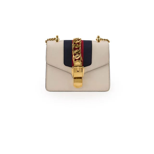 Gucci Mini Slyvie White in White Leather from The Purse Affair