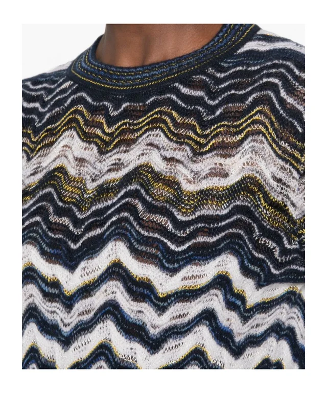 Missoni Wave Zigzag Patterned Crewnewck Jumper, photo 4 of 4 from SENSER
