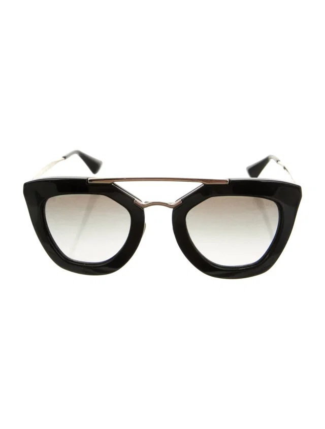 Prada sunglasses in black|gold from The RealReal