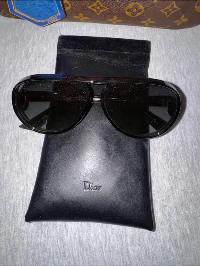 Dior Tinted Aviator Sunglasses in black from Poshmark
