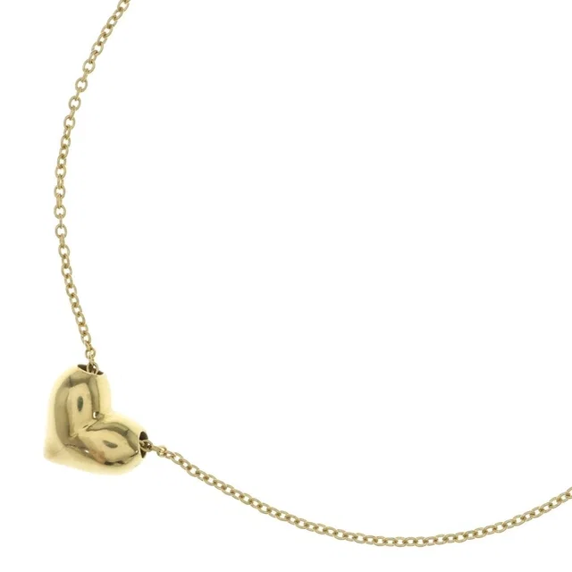 Tiffany & Co. 18k Yellow Gold Pinched Heart Chain Necklace in Yellow from The Reluxe