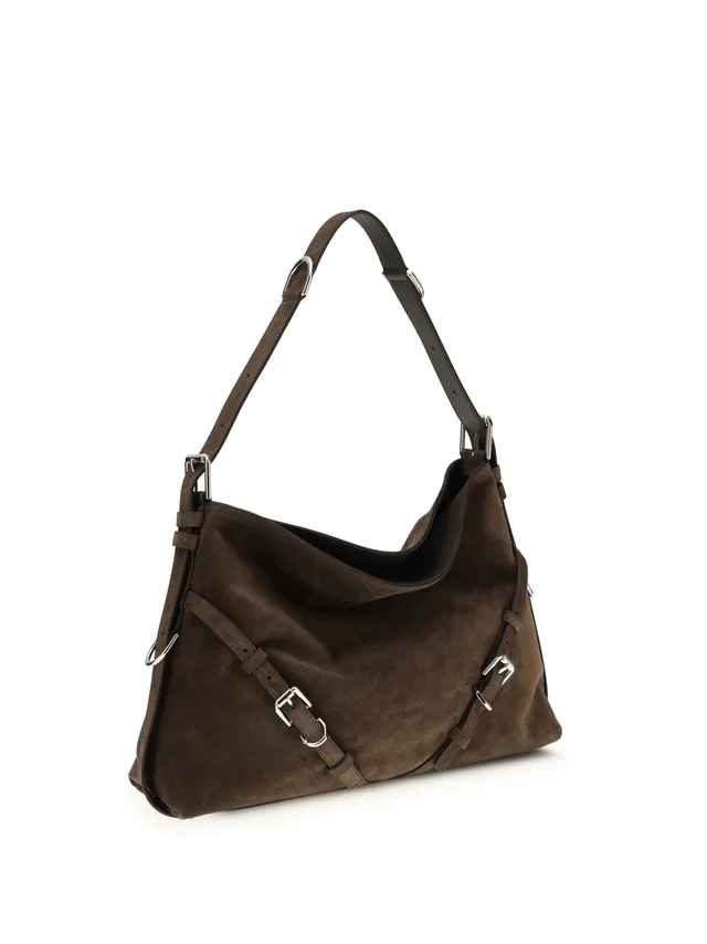 Givenchy Shoulder Bag — Brown Calf Suede in Brown Suede from HEWI