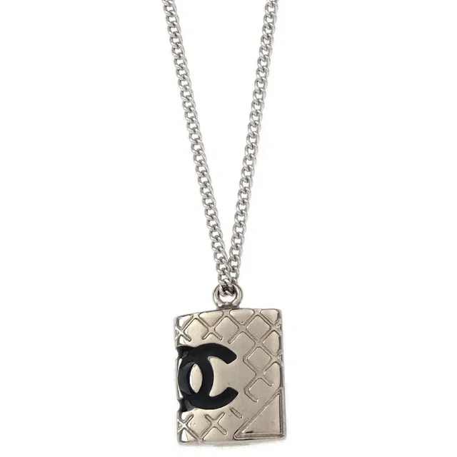 Chanel Cambon Ligne Chain Necklace Pendant Silver 05C in Silver from AMORE Vintage Tokyo