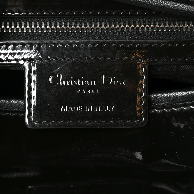 Patent Cannage Large Lady Dior Black in Black Patent leather from FASHIONPHILE, photo 6 of 10