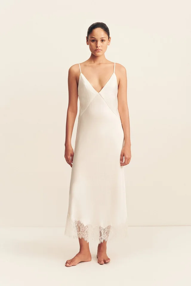 Shona Joy LUSTRE LACE SLIP MIDI DRESS - IVORY from Shona Joy, photo 1 of 1
