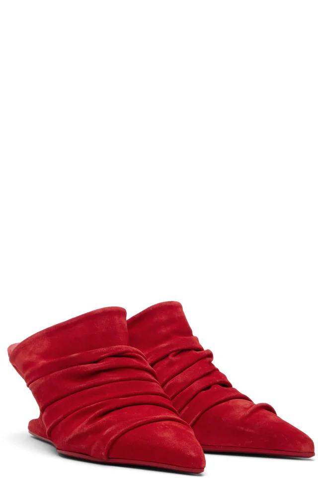 Rick Owens Red Temple Cantilever 6 Sharp Sabot Heels, photo 4 of 5 from SSENSE