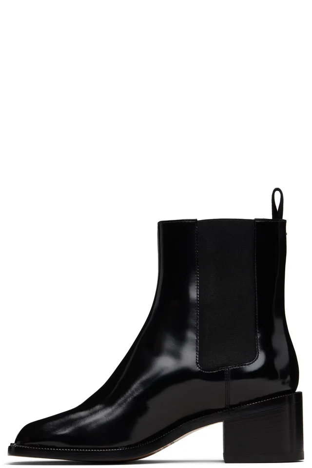 Maison Margiela Black Tabi City Chelsea Boots, photo 3 of 5 from SSENSE