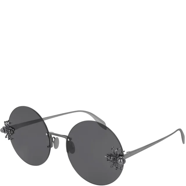 Alexander McQueen Round Jewelled Spider Sunglasses, Ruthenium/Grey from Cultstatus, photo 1 of 1