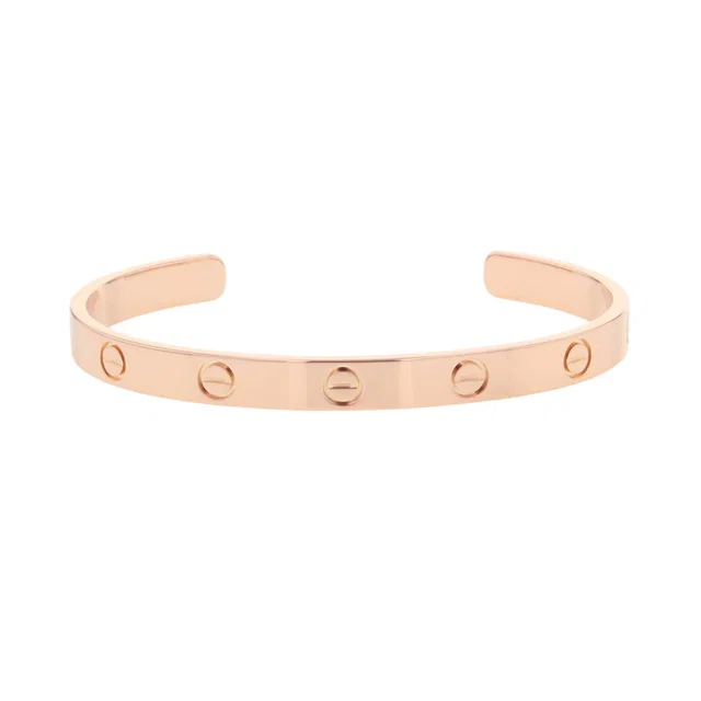 Cartier Love Open Bangle Size 17/Classic 18K Pink Gold in Pink from GALLERY RARE