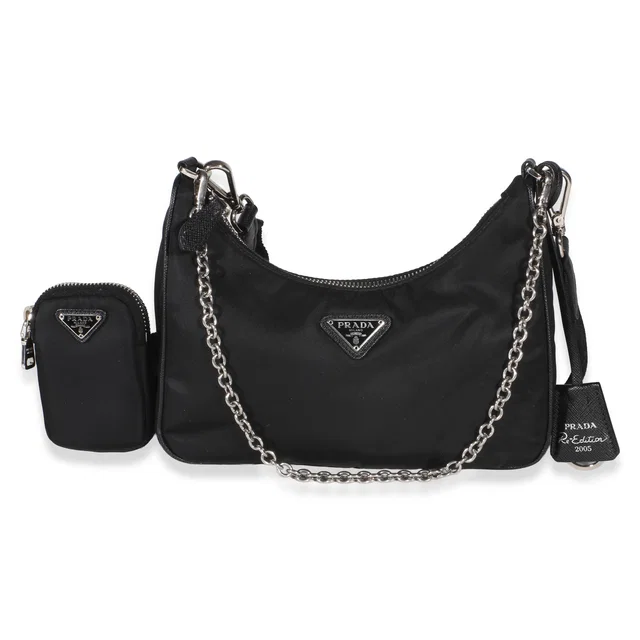 Prada Black Re-Nylon Re-Edition 2005 Bag in Black Nylon from myGemma