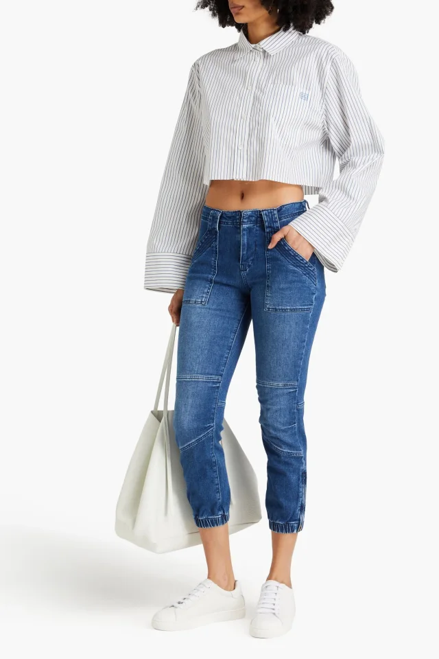 Frame Cropped Mid-Rise Slim-Leg Jeans, photo 2 of 4 from THE OUTNET