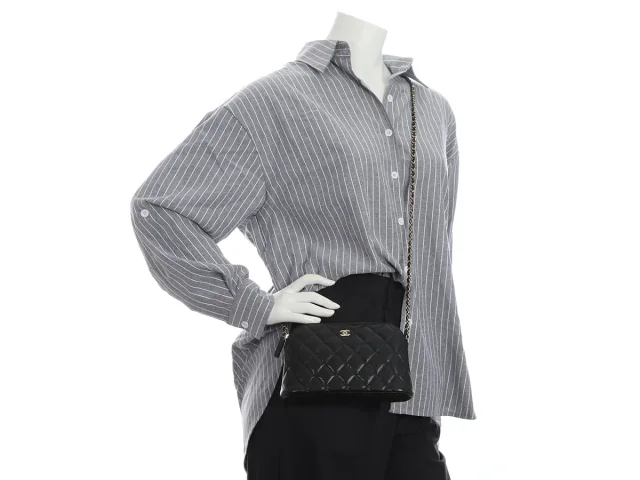 Chanel Black Quilted Caviar 24A Clutch with Chain in Black Caviar leather from Ann's Fabulous Finds, photo 9 of 9
