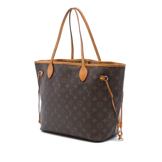 Brown Louis Vuitton Monogram Neverfull MM Tote Bag in Brown Coated canvas from Designer Revival, photo 2 of 2