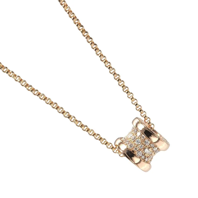 Bvlgari B.Zero1 18K Rose Gold with Diamonds Pendant in Pink from Blue Spinach
