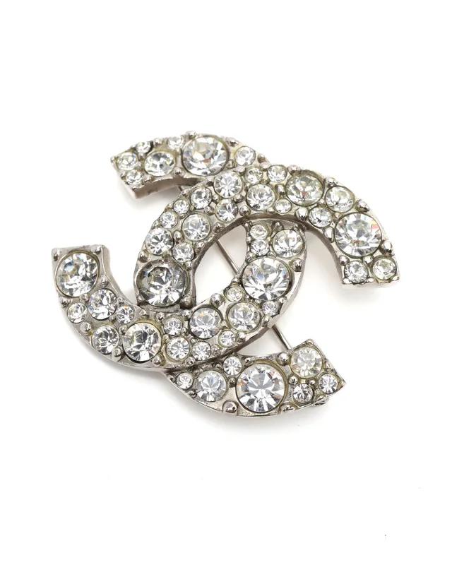 Chanel Coco Mark Rhinestone Brooch from A Retro Tale, photo 3 of 3