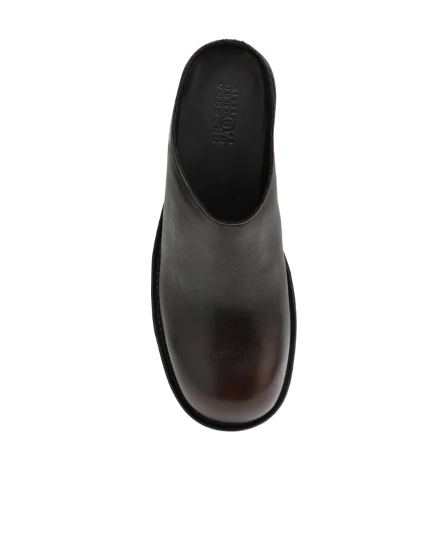 Mm6 Maison Margiela round-toe leather mules, photo 4 of 5 from SENSER