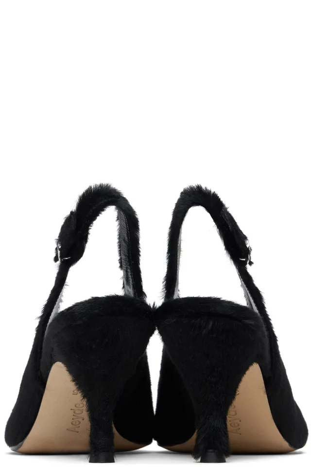 Aeyde Black Carla Heels, photo 2 of 5 from SSENSE