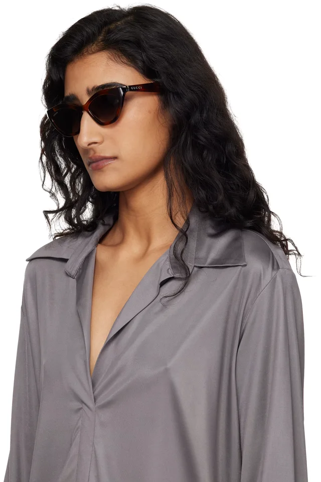 Gucci Black Cat Eye Sunglasses, photo 4 of 4 from SSENSE