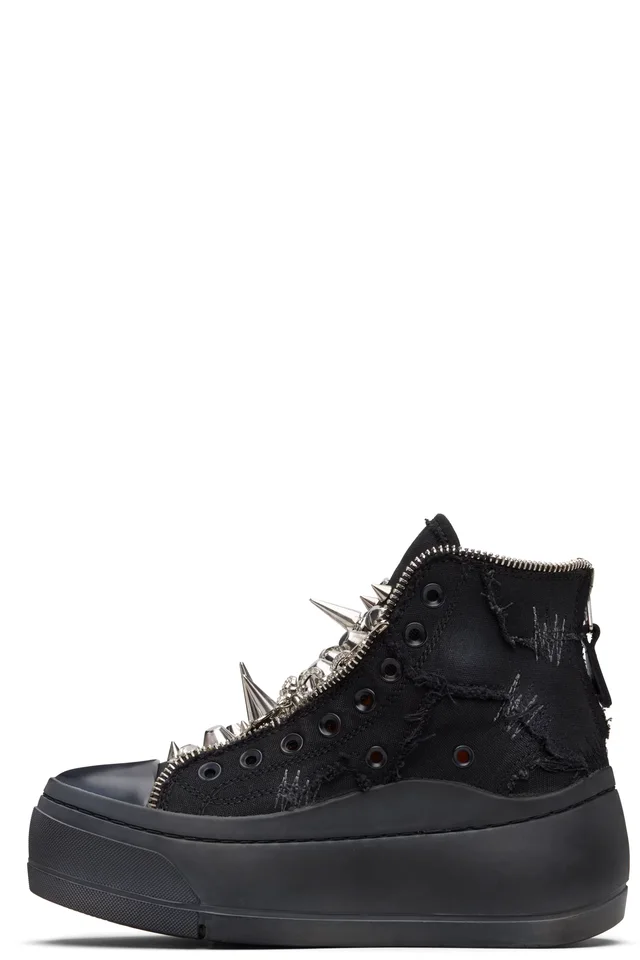 R13 Black Lace Free Kurt High Top Sneakers, photo 3 of 3 from SSENSE