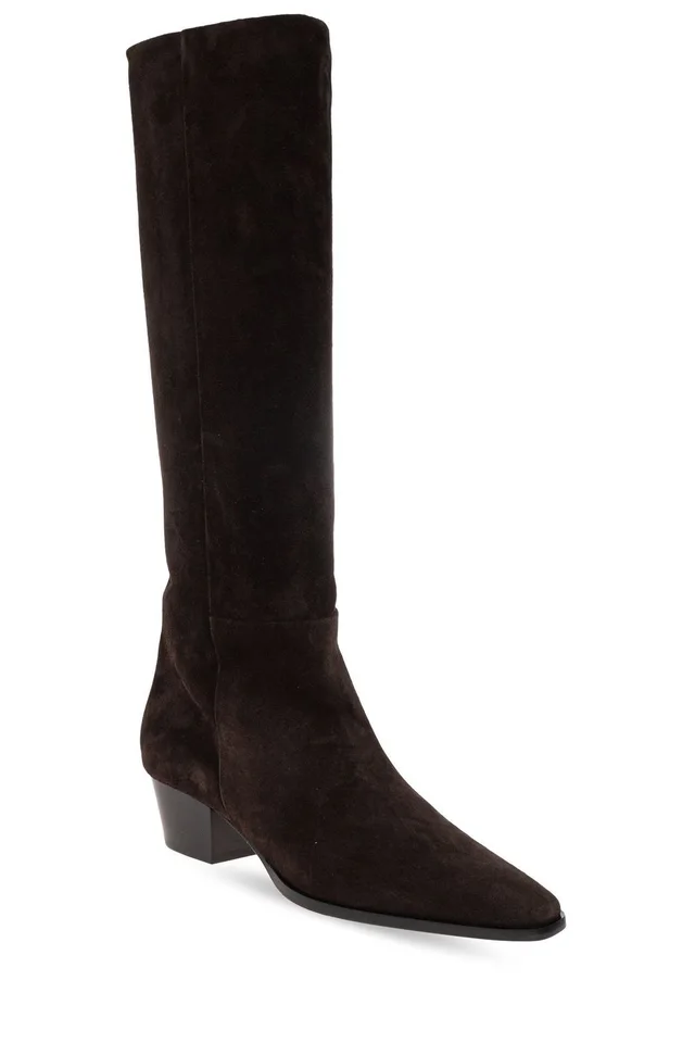 Aeyde Medea Block Heel Knee-High Boots, photo 2 of 6 from SENSER