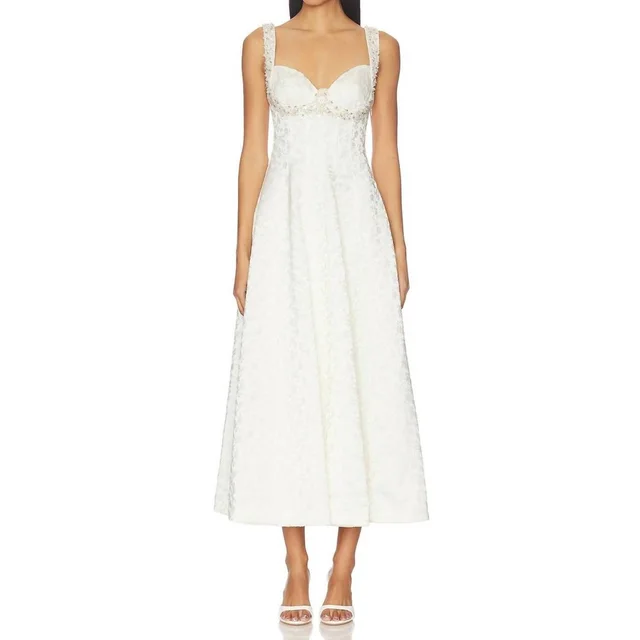 New Jonathan Simkhai Charlotte Midi Dress in white from Poshmark