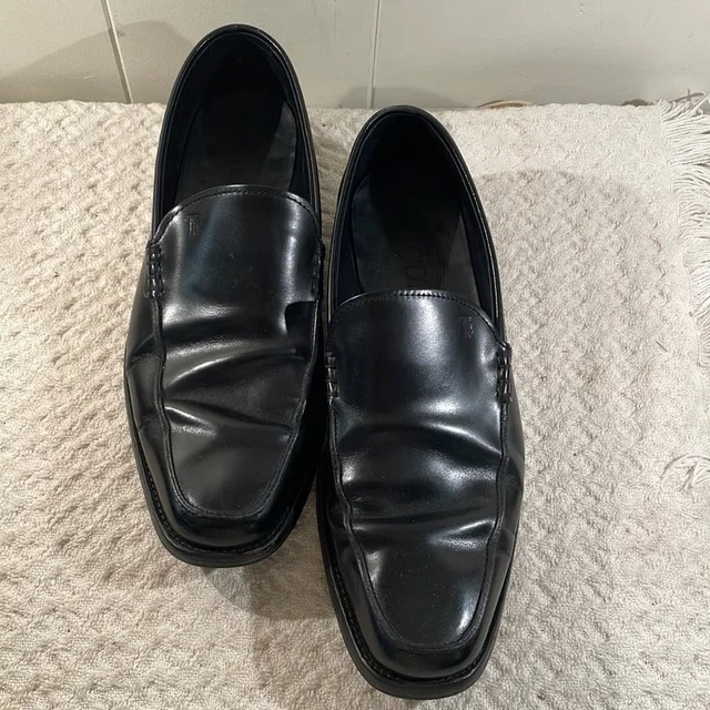 Tod's Leather Slip On Loafers in black Leather from Poshmark