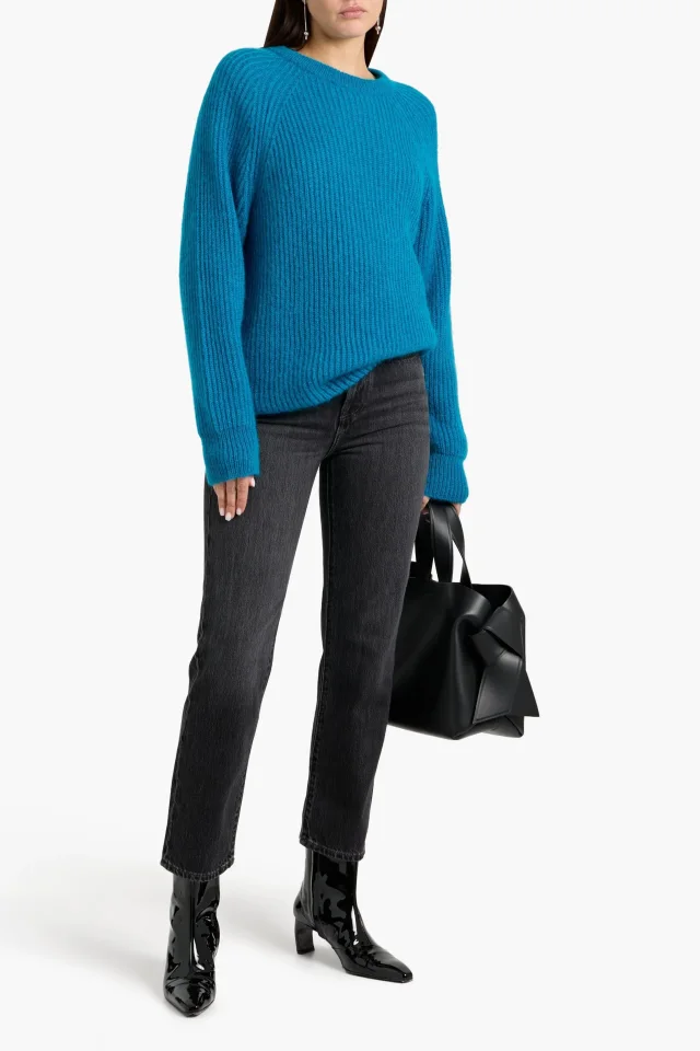 Acne Studios Cropped High-Rise Slim-Leg Jeans in Black, photo 2 of 4 from THE OUTNET