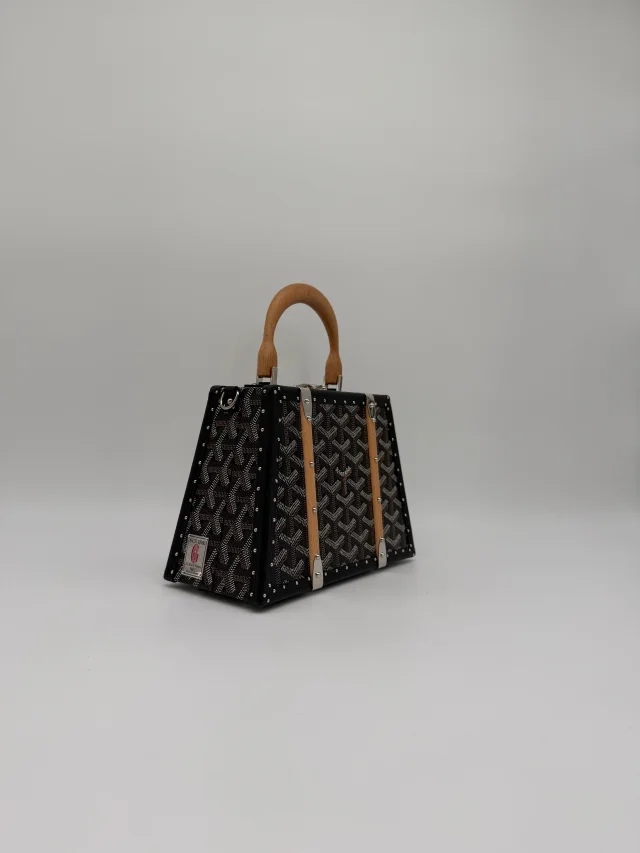 Goyard Saïgon Mini Trunk Bag Black Palladium Hardware in Black from Luxury Promise, photo 6 of 11