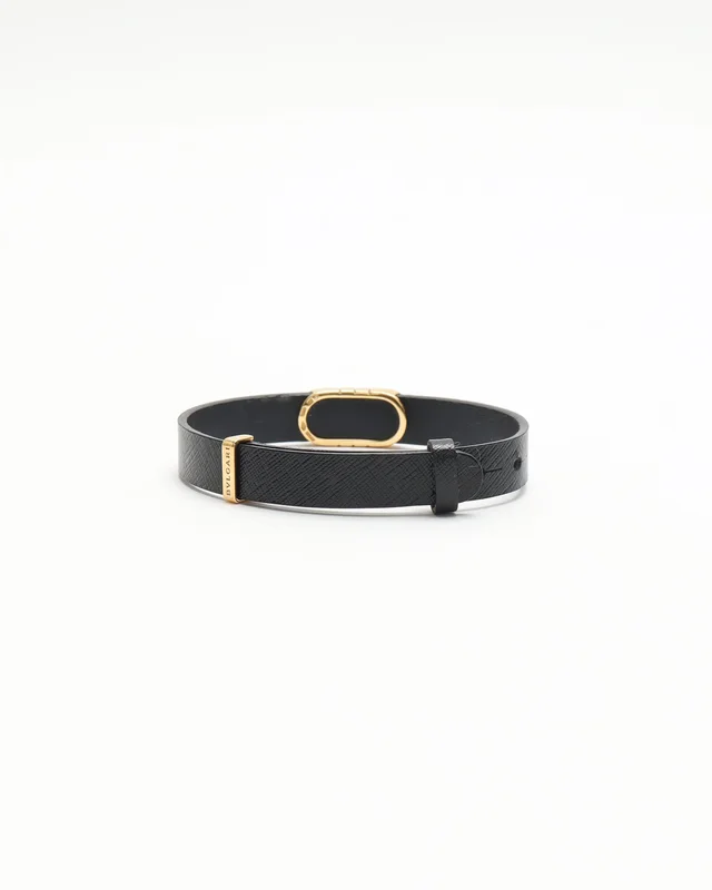 Bvlgari Parentesi Bracelet in 18 Yellow Gold and Leather in Yellow Leather from A Retro Tale, photo 3 of 6