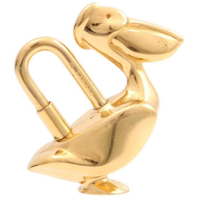 Hermès Pelican Cadena Charm Gold from VINTAGE QOO TOKYO, photo 2 of 3