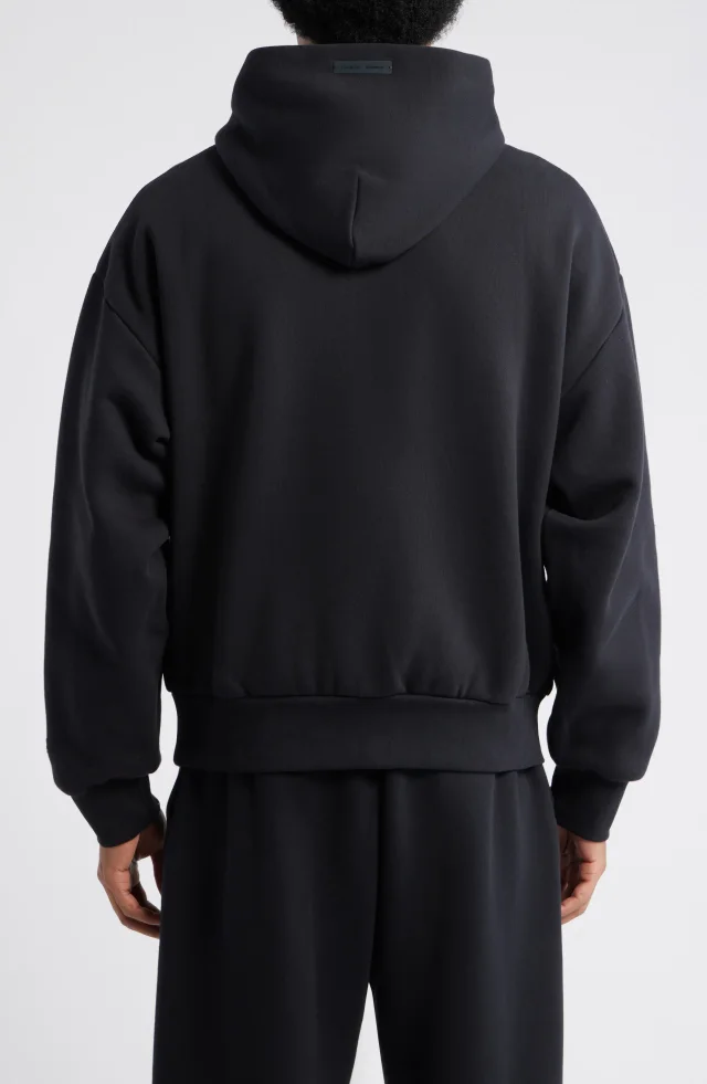 Fear of God Essentials Classic Fleece Hoodie in Black, photo 2 of 6 from Nordstrom Rack