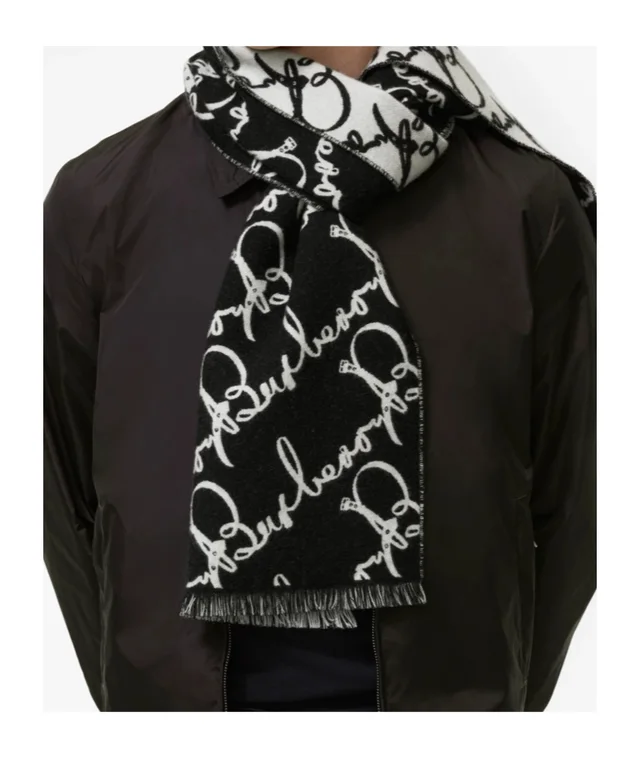 Burberry Belt Logo Wool Scarf, photo 4 of 4 from SENSER