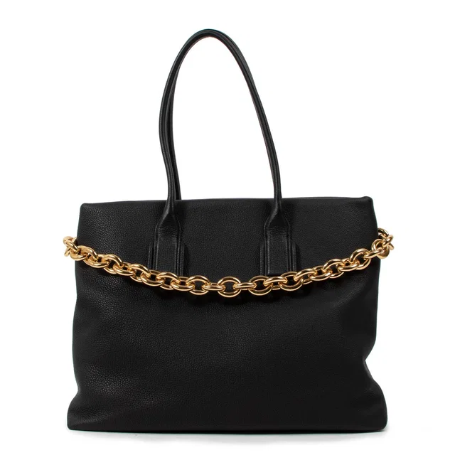 Bottega Veneta Black Saint Germain Tote Bag in Black Calfskin from Labellov