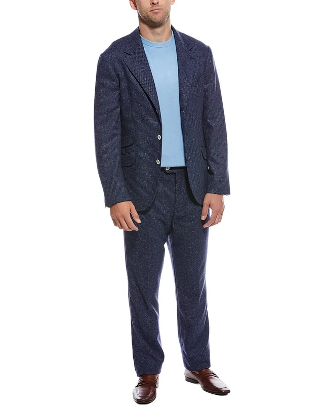 Brunello Cucinelli 2pc Pleated-Front Wool & Cashmere-Blend Suit, image 1 of 1 from Gilt