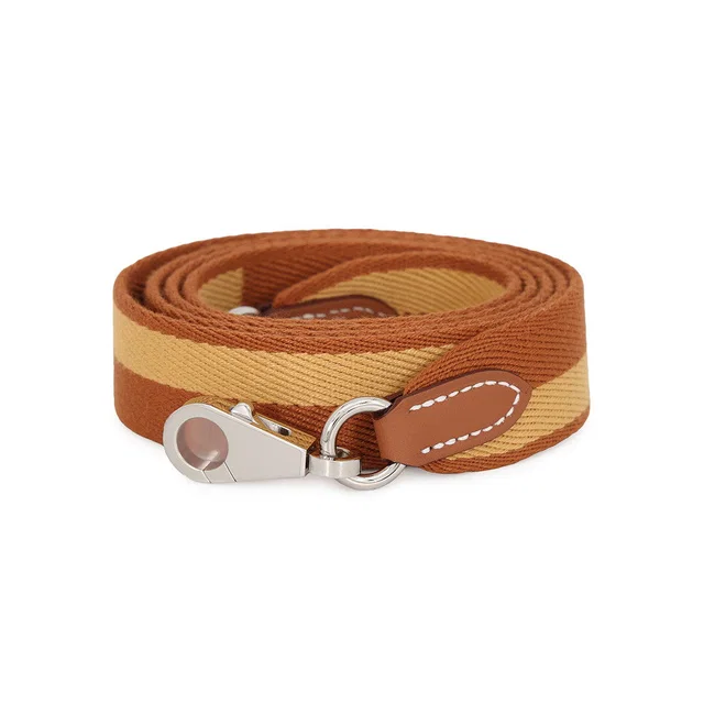 Hermès Bandouliere Sangle Casaque Gold/Paille Canvas Swift Leather Size 1" width / 43.3" in Gold Swift leather from GALLERY RARE