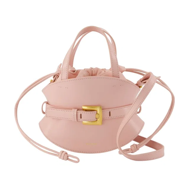 Balmain Top Handle Bag — Pink Calfskin in Pink Calfskin from HEWI