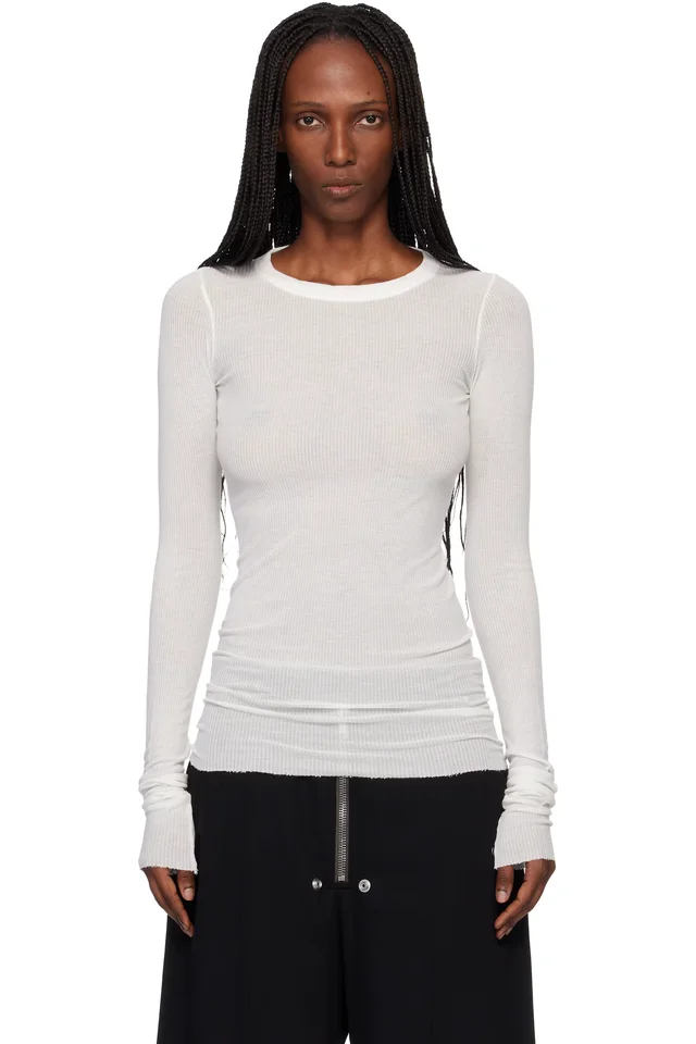 Off-White Temple Rib LS T-shirt, image 1 of 1 from SSENSE