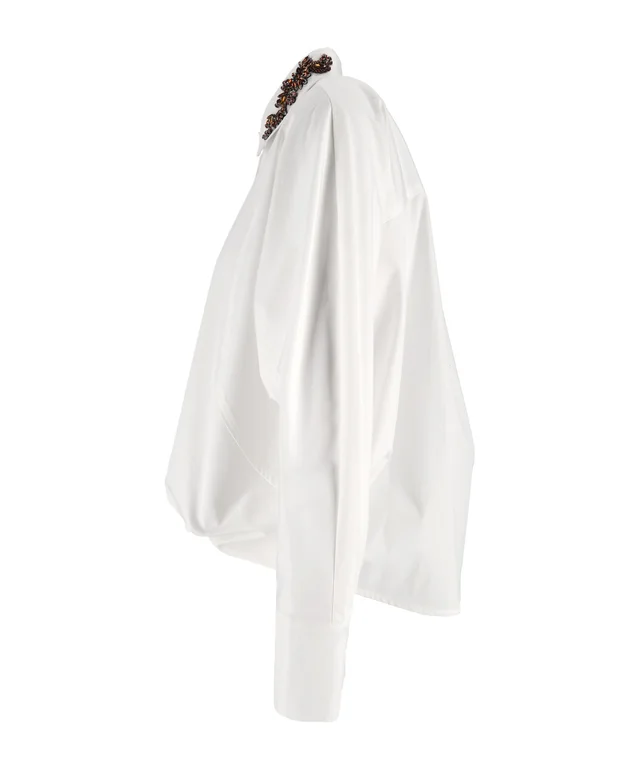 ERMANNO FIRENZE Embellished-collar long-sleeve shirt, photo 2 of 3 from SENSER