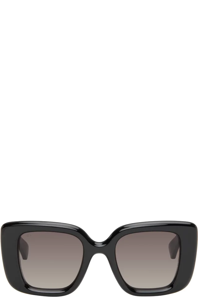 Gucci Black Butterfly Frame Sunglasses, image 1 of 1 from SSENSE