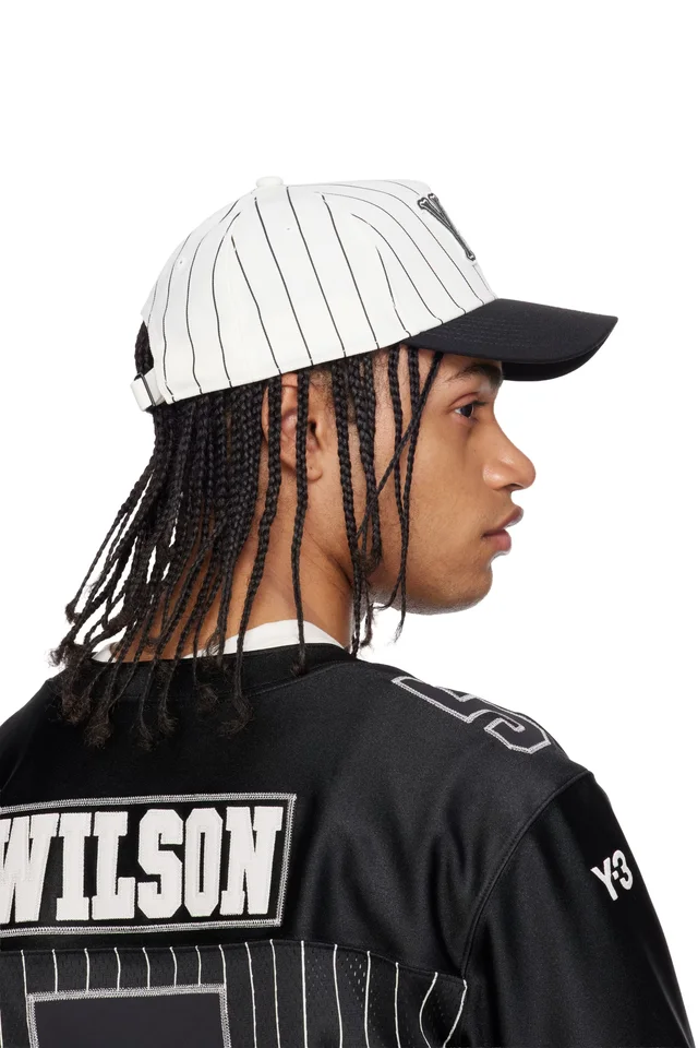 Y-3 Off-White Pinstripe Cap, photo 3 of 3 from SSENSE