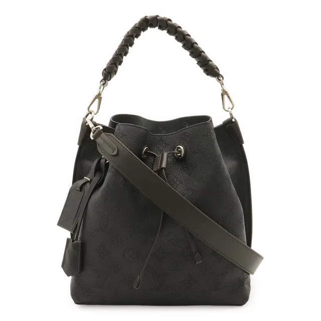 Louis Vuitton Monogram Mahina Mulia Shoulder Bag Tote 2-Way Leather Noir Black in Black Leather from The Reluxe