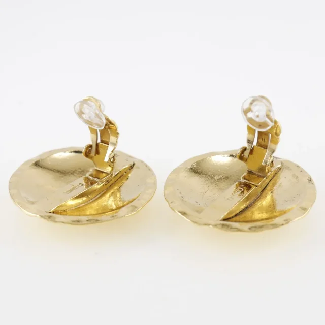 Chanel Coco Mark Gold Plated Earrings in Gold Gold-plated metal from LuxUness, photo 4 of 9