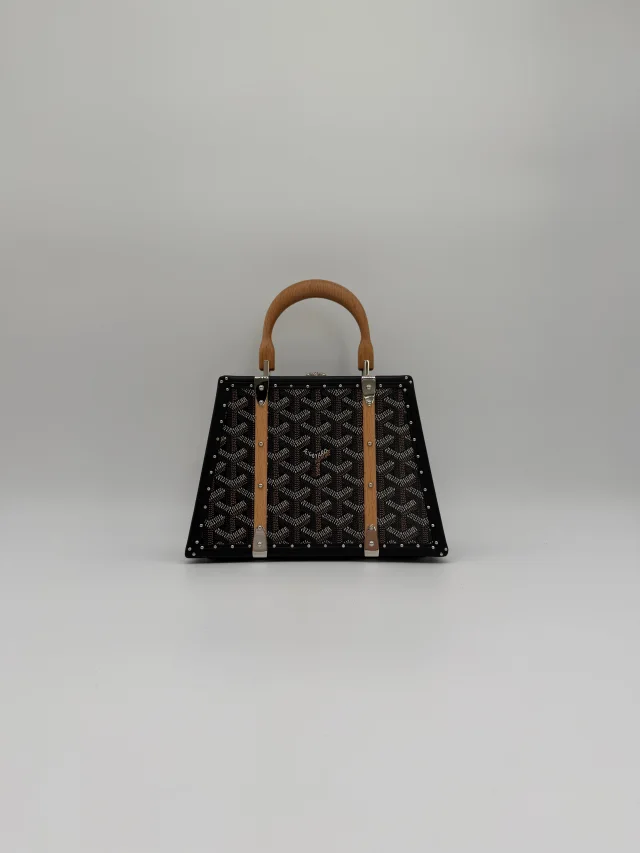 Goyard Saïgon Mini Trunk Bag Black Palladium Hardware in Black from Luxury Promise, photo 2 of 11