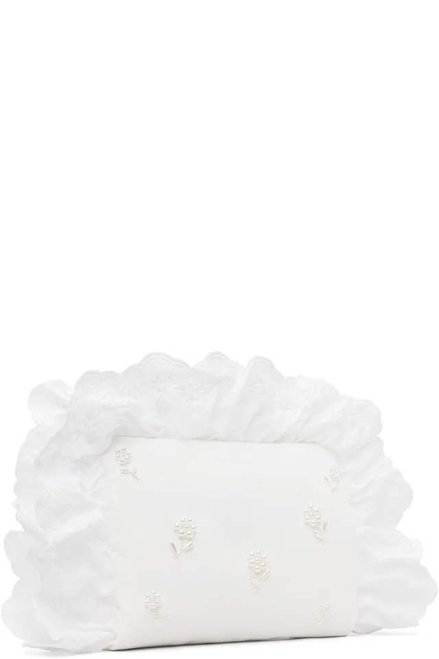 Simone Rocha White Embellished Pillowcase Clutch, photo 2 of 4 from SSENSE