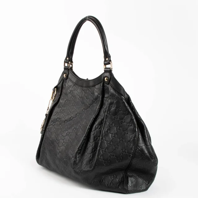 Gucci Black Guccissima Large Sukey Bag in Black Leather from Labellov, photo 3 of 6