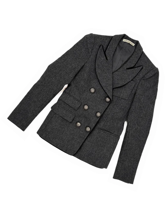 Balenciaga F/W 2007 peaked lapel blazer in Wool from James Veloria