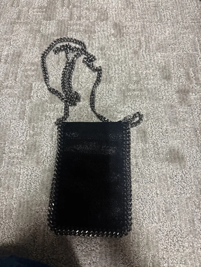 Stella McCartney Black Chain Crossbody Bag in black|gray Leather from Poshmark, photo 3 of 8