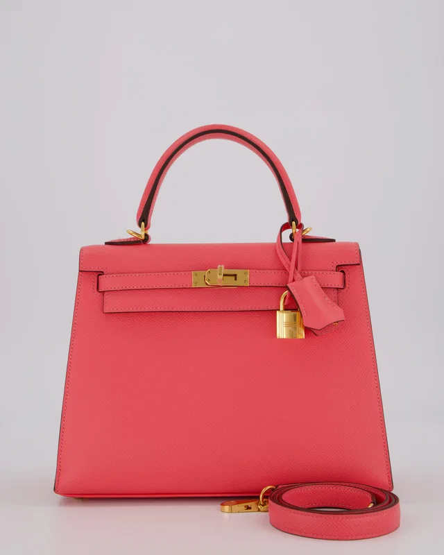Hermès Kelly 25 Sellier Bag in Pink Epsom leather from Sellier