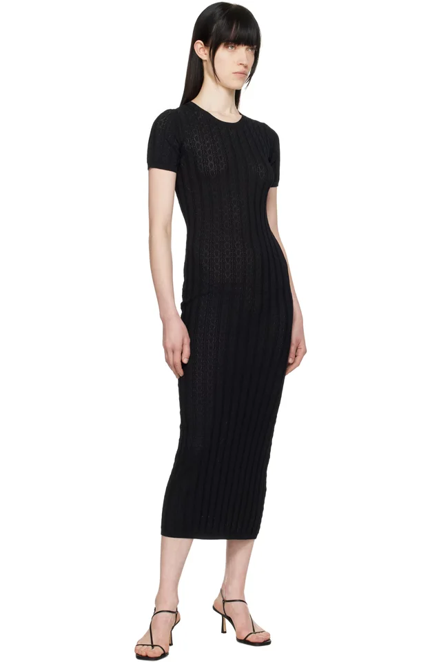 Loulou de Saison Black Aruba Midi Dress, photo 4 of 4 from SSENSE